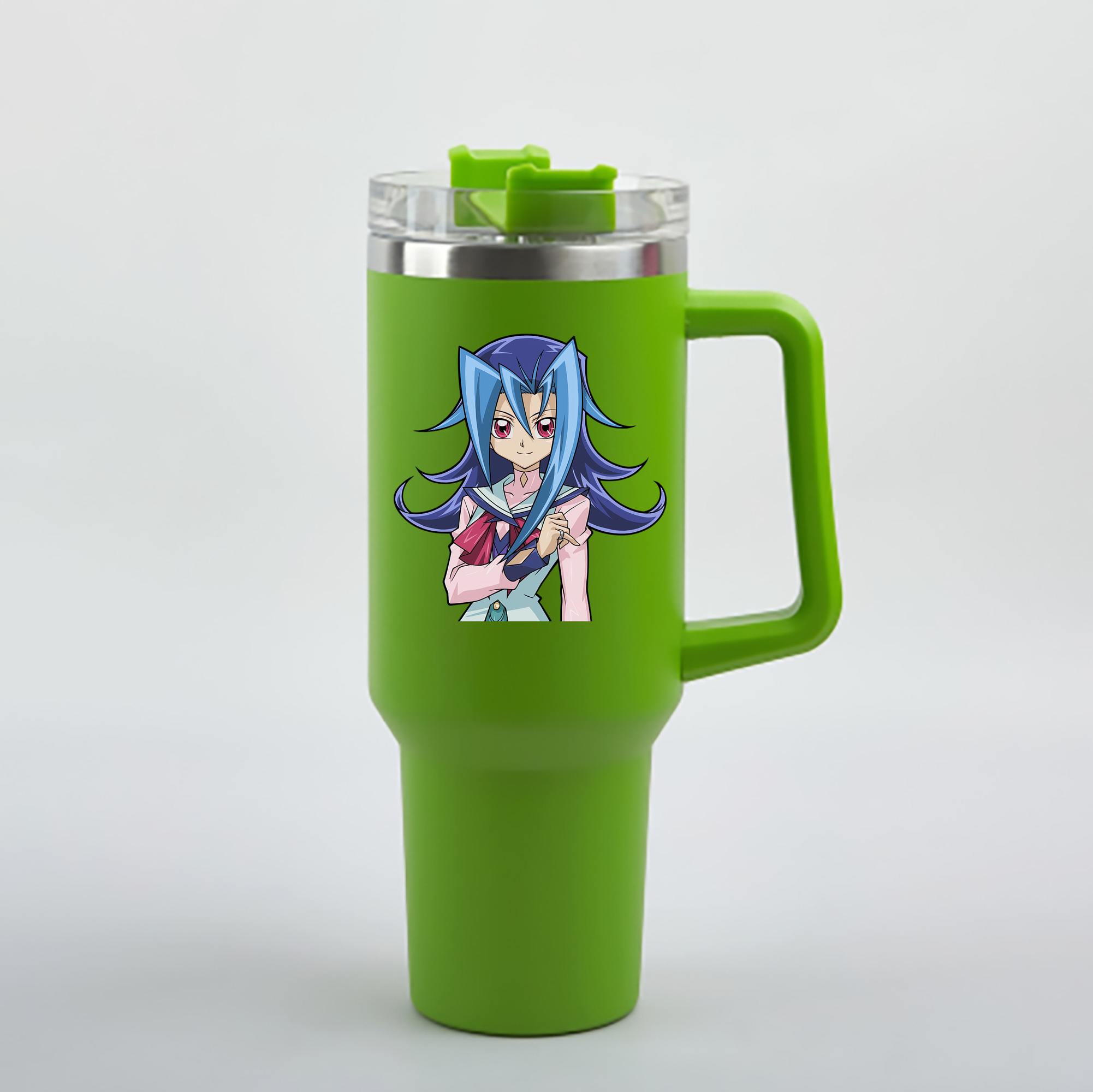 （画像用） 遊☆戯☆王 Yu-Gi-Oh! 1200mL車用タンブラー - クリスタルステッカー（プラスチックストロー付き）